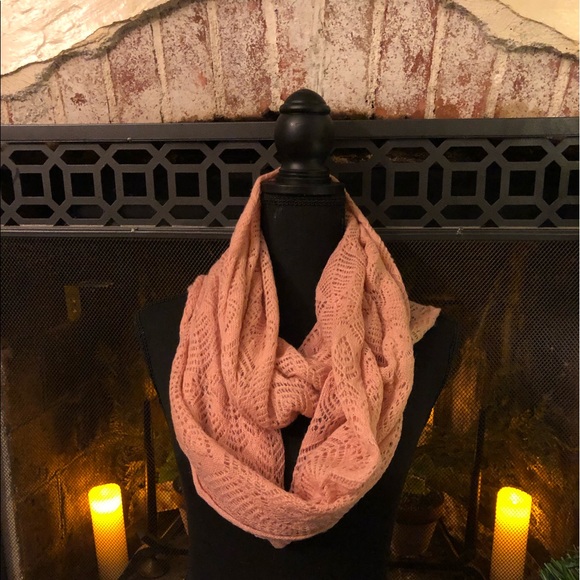 Beautiful Light Pink Infinity Scarf - Picture 2 of 5